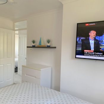 Bedroom 1 superkingsize with wall mounted50 inch TV with sky and sports