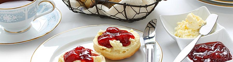 Enjoy a cream tea on the patio on Self catering holidays in Newquay